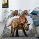 thumbnail image 1 of Jurassic Dinosaur Duvet Cover King Queen Huge Brown Triceratops Tyrannosaurus Diplodocus Polyester Bedding Set for Boys Bed Sheets, 1 of 5