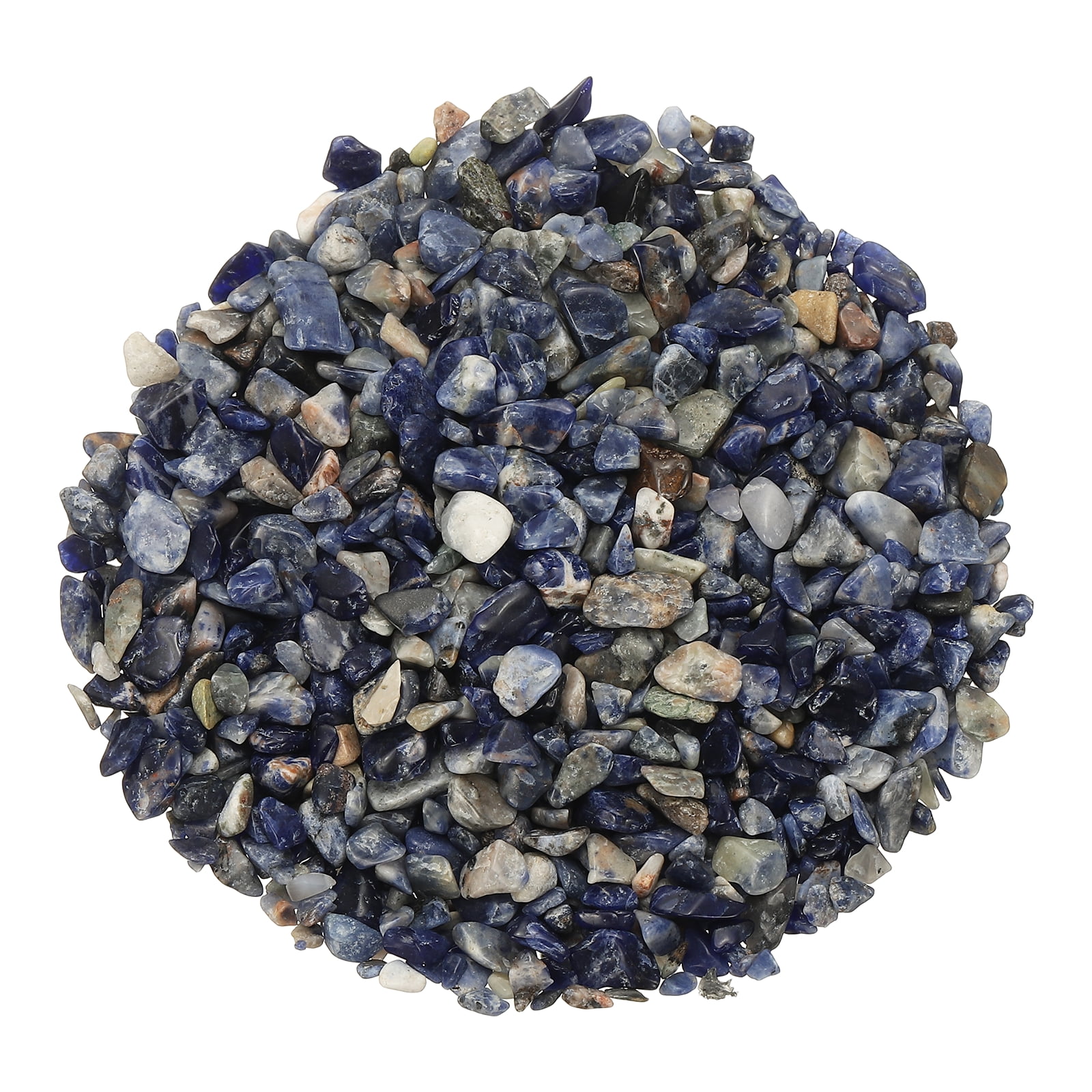 Uxcell Piedras de Cristal en Chips 0.44 Lb Fluorita Grava para Acuario Rocas Calcedonia Azul 5-7 mm Destinado para Pecera