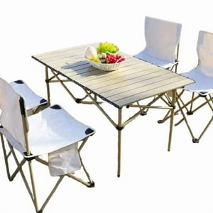 Babyluna - Set Comedor Camping Para 4 Personas Incluye Mesa Y 4 Sillas