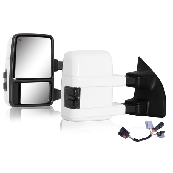 Espejos de remolque Sanooer F250‑F550 1999‑2016 Blanco