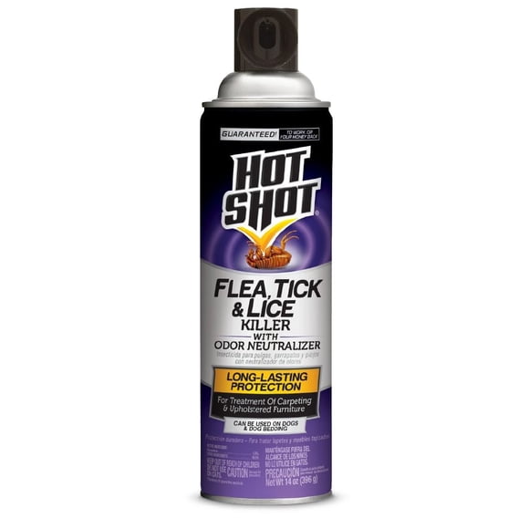 Insecticida HOT SHOT para Pulgas, Garrapatas y Piojos 396 g Aerosol