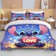 thumbnail image 1 of Stitch Dreams Printed Bedding Set Duvet Cover 1 Duvet Cover 2 Pillowcases Adult and Children Bedding Set Luxury Bed Sheets, 1 of 5