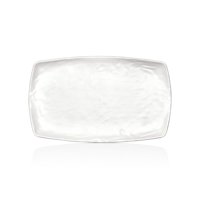 Kulsan - Plato Melamina Rectangular Blanca 20X33 Cm Línea Carre