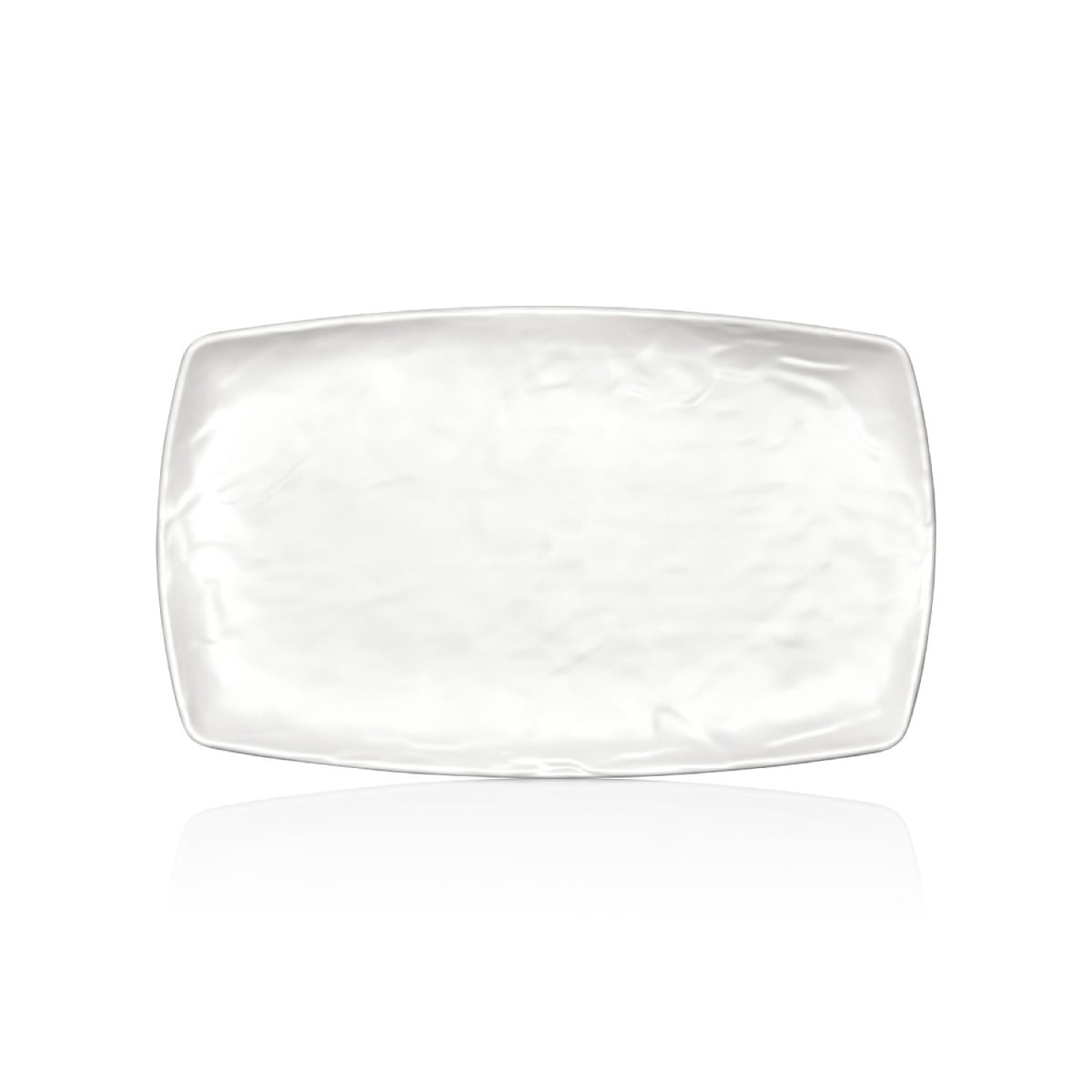 Kulsan - Plato Melamina Rectangular Blanca 20x33 Cm Línea Carre