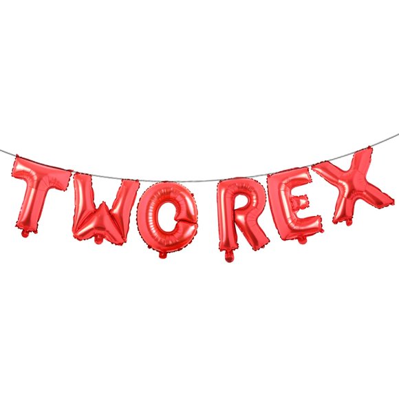 Globos RUIANSI 41 cm Rojo – Set de Letras TWO REX