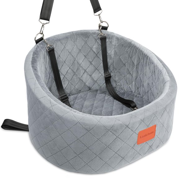Asiento de coche para perros Lealchum para perros pequeños de hasta 14 kg, ultrasuave