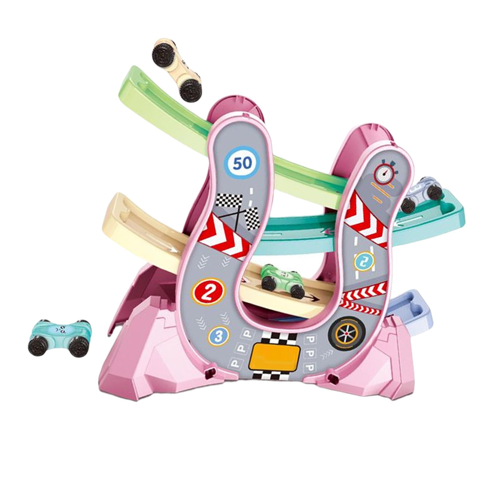 Bothyi - Rampa Para Autos Pista De Carreras Educación Temprana Estacionamiento Para Niñas Bebés Regalo De Cumpleaños Rosa