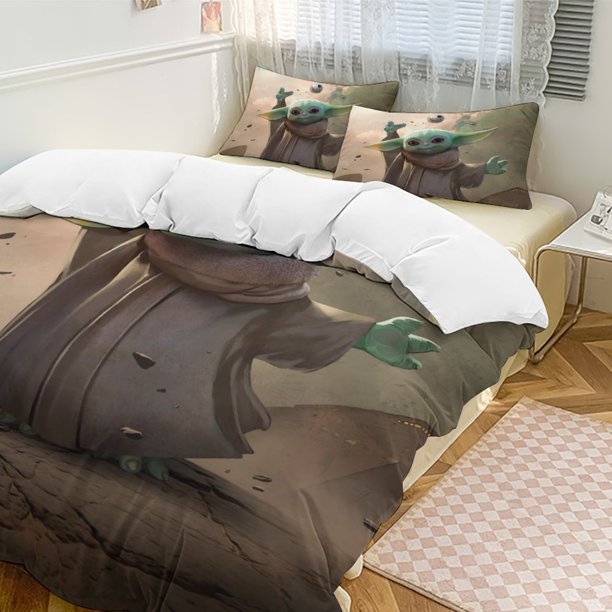 Baby Yoda 3-Piece Bedding Set Soft Warm And Comfortable Bed Set