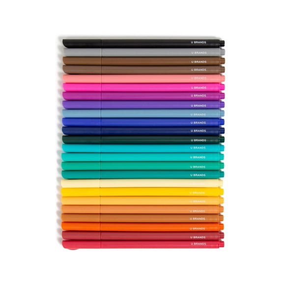 Marcadores Finos U Brands 24 Colores Punta 0.4mm Multicolor