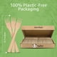 thumbnail image 3 of Juego de 500 tenedores de bambú Jenvita 100 % compostables y ecológicos, 3 of 9