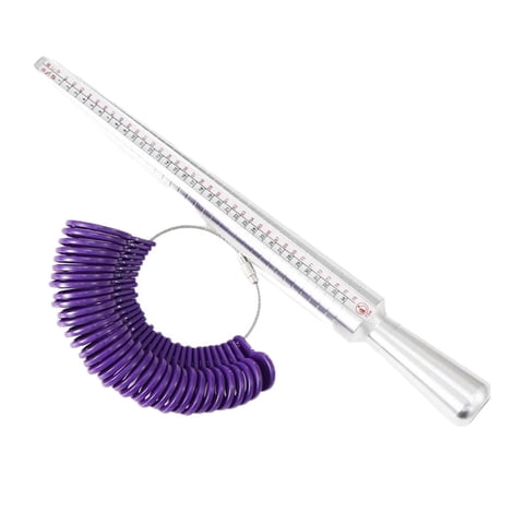 Bothyi - Medidor De Anillo De 2 Piezas Medidor De Mandril Medidor De Dedo Medidor De Anillo De Plástico