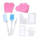 thumbnail image 5 of Guantes de de cera de Botines Herramientas de belleza Rascador de silicona Kit de protección del calentador de cera para el atención de - Guantes rosas, 5 of 5