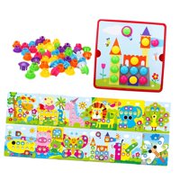 Bothyi - Mosaico Pegboard Juguetes Educativos Con Clavijas Para Niños De 2 3 4 Años Niños Pequeños Estilo C