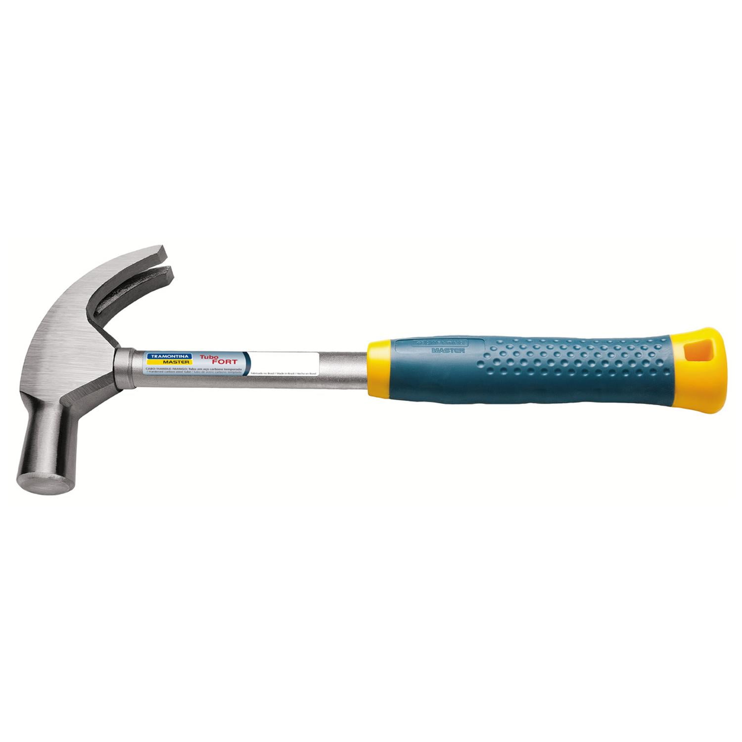 Martillo Carpintero Mango Tubular 27mm Tramontina Master Amarillo