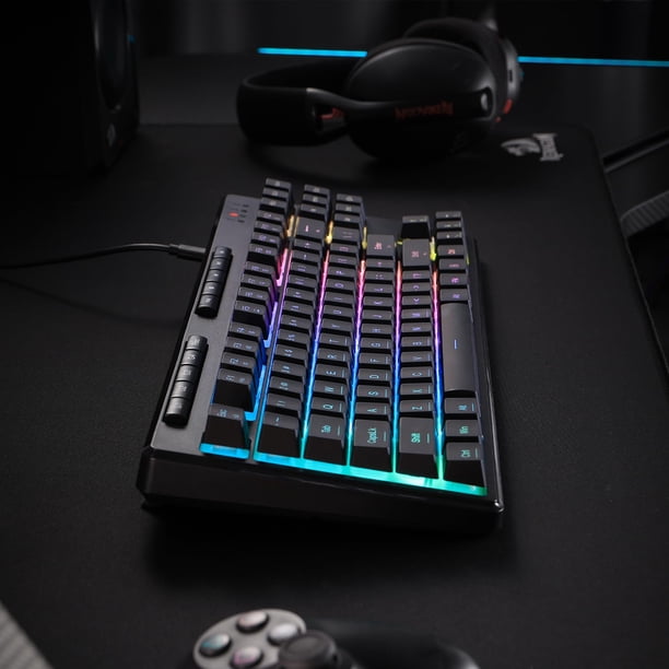 Teclado para juegos de membrana RGB con cable Redragon K516 Shiva