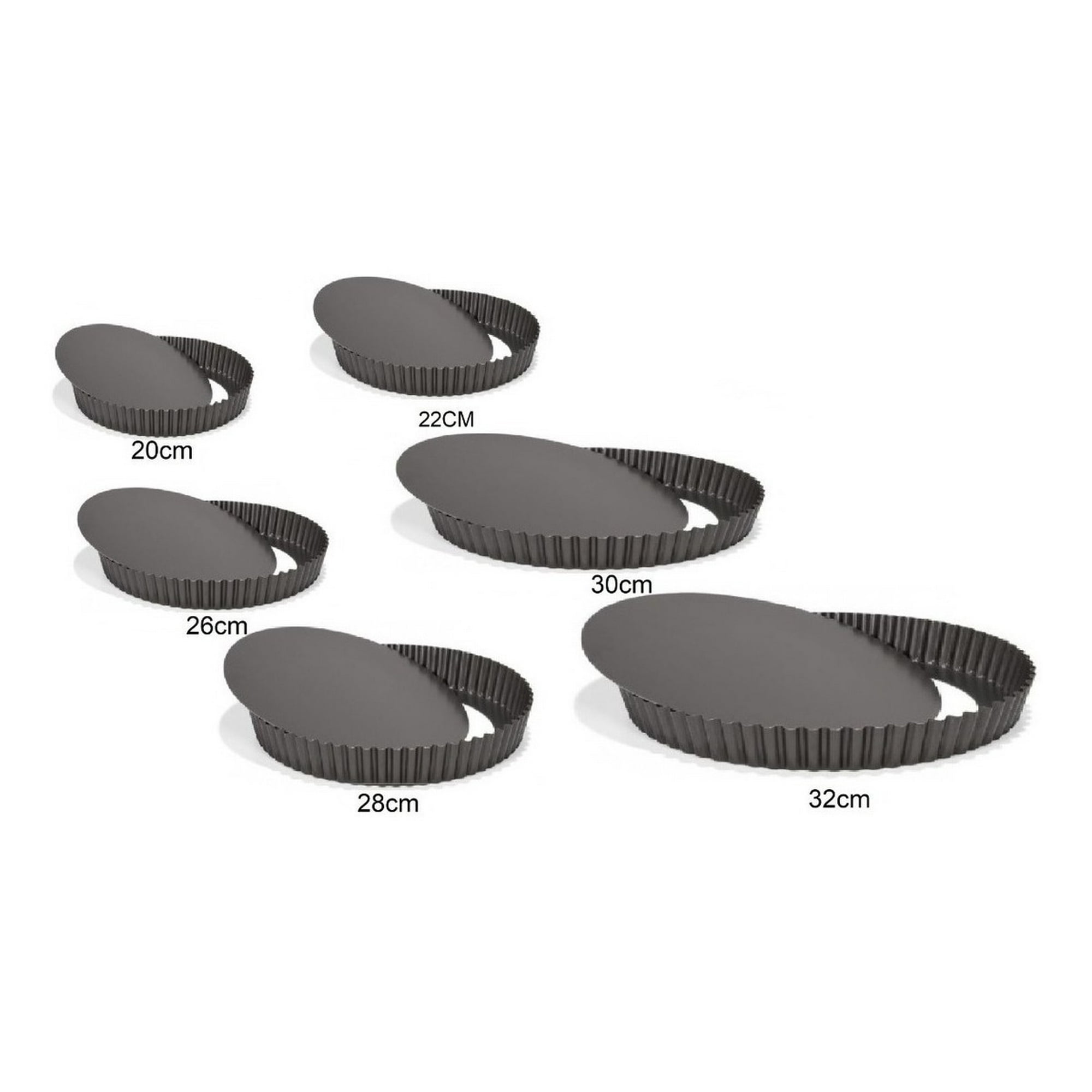 Genérico - Pack X6 Moldes Desmontables Kuchen Pie 20 22 26 28 30 32cm