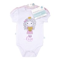 Bambino - Set 2 Bodys Manga Corta Rosado Princesa Niña 3 - 6 Meses