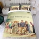 thumbnail image 4 of El Loto Blanco Conjunto de sábanas temático, trío de piezas, cómodo y amigable con la piel, diseño único, regalo de decoración para el hogar para familiares, amigos y fans,135cm *200cm, 4 of 6