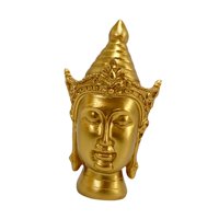 Magideal - Estatua De Cabeza De Buda, Decoración De Meditación, Regalo De Inauguración De La Casa, Figurita Budista, Decoración Del Hogar Para Sala De Estar, Est Oro