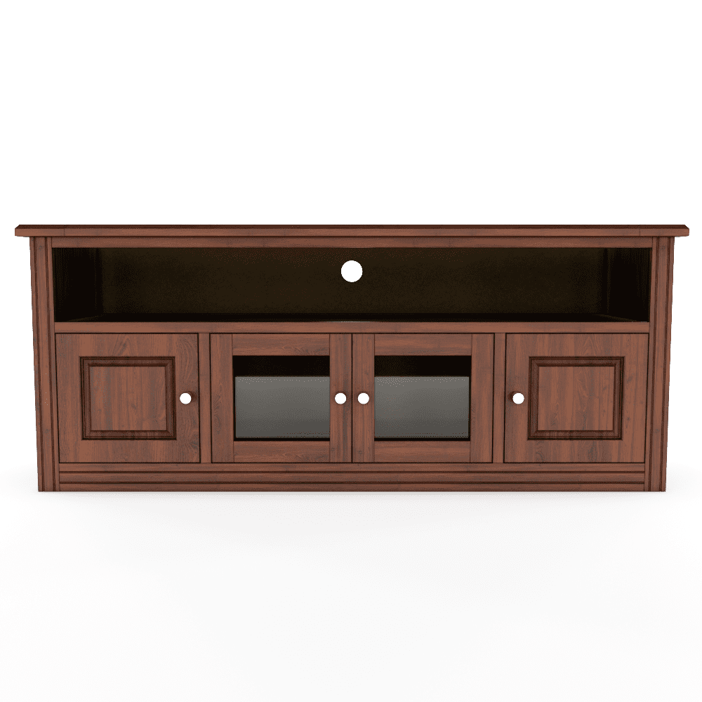 Muebles Insignes - Rack Berlin 1800 Madera Nogal Vidrio