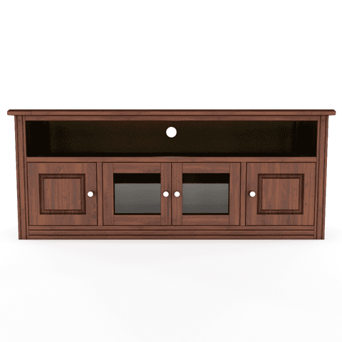 Muebles Insignes - Rack Berlin 1800 Madera Nogal Vidrio