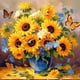 thumbnail image 1 of Kit de Pintura por Números DYAIANGMU 40 cm Girasol para Adultos, 1 of 7