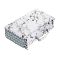 Magideal - Estuche De Lápices Portátil Con 300 Ranuras, Bolsa De Lápices Con Asa, 4 Capas Para Bolígrafos De Acuarela, Escuela, Oficina, Niños, Niñas, Suministro Blanco