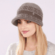 thumbnail image 1 of Metal Flower Decor Knit Hat, Fashion Fleece Lined Bonnet Hat, Warm Winter Coldproof Cloche Bucket Hat For Women, 1 of 3