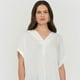 thumbnail image 3 of Blusa Mujer Manga Corta Ecru Cuello V Corona, 3 of 5