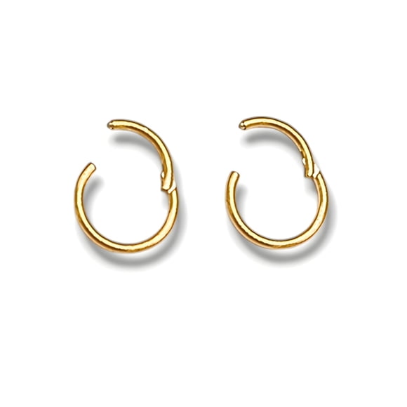 Argollas Clicker 6mm 20g Acero Quirurgico Chapadas En Oro