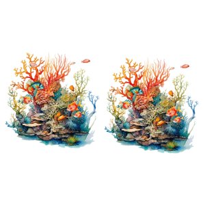 Magideal - 2 Piezas Pegatinas De Inodoro De Océano Pegatinas Para Tapa De Asiento De Inodoro, Arte De La Pared Decoración, Calcomanías De Pared Removibles Para H Pez