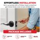 thumbnail image 5 of Manilla de puerta Honeywell Wave Lever sin bloqueo, color bronce, 5 of 7