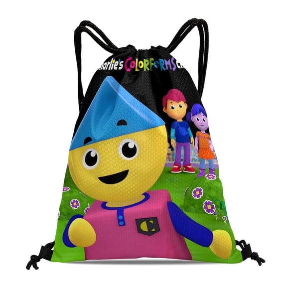 La Ciudad Colorforms de Charlie Mochila de Cuerdas para Deportes y Gimnasio, Bolsa de Cuerdas Resistente al Agua, Bolsa Cinch, 30×40cm
