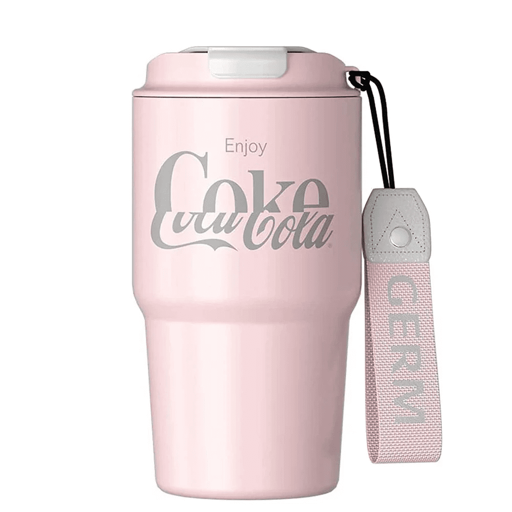 Coca Cola Germ Termo Taza De Café Frío O Caliente Vaso Térmico, 590 Ml Rosa