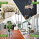 thumbnail image 5 of Soporte para plantas Kavlium para interiores y exteriores, 2 niveles, 69 cm, metal negro, 5 of 6