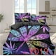 thumbnail image 1 of Cubrecama Quilt Verano 2 Plazas - Hojas Psicodelicas Y019, 1 of 2