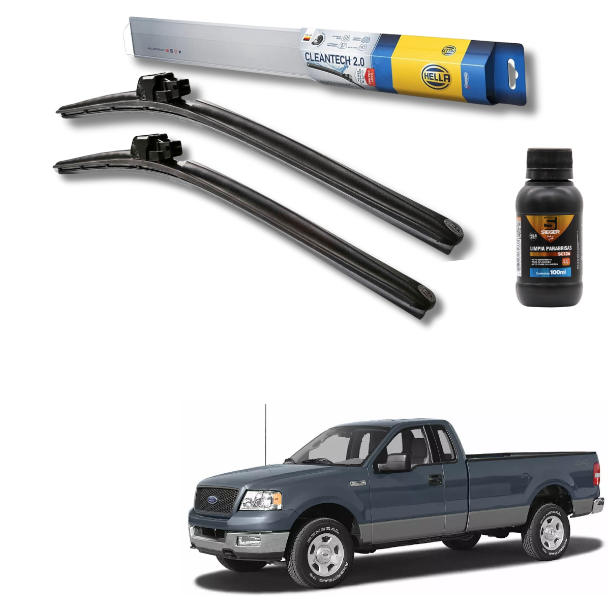 Plumillas Hella Cleantech Para Ford F150 2005-2008