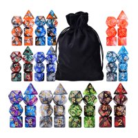 Magideal - Poliédricos Acrílicos De 70 Piezas Con Bolsas, D4D20, Colores Dobles Para De Rpg, Juguetes De Barra, Enseñanza De , Estilo B
