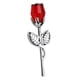 thumbnail image 3 of Rosa De Cristal, Regalo De Flores, Regalo De Boda, Navidad, Romántico, Para Mujer, Su Abuela, Plata, Rojo, 3 of 5