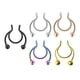 thumbnail image 2 of Paquete De 5 Anillos Para La Nariz, Aro Para El Labio Y La Nariz, Anillos Para Tabique De Acero Inoxidable, Sin Perforaciones, 20G, 2 of 5