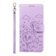 thumbnail image 3 of Funda Cartera para iPhone 15 Plus Perro Cachorro Grabado con Tarjetas Soporte Correa Morado, 3 of 6