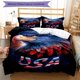 thumbnail image 1 of 3pcs Bedding Set Duvet Cover Closure Includes 1 Duvet Cover & 2 Pillowcases for All Seasons Bedroom Decor, Home Dorm High-Definition Print Eagle and Flag A236, 1 of 1