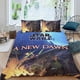 thumbnail image 2 of Un Nuevo Amanecer Conjunto de sábanas temático, trío de piezas, cómodo y amigable con la piel, diseño único, regalo de decoración para el hogar para familiares, amigos y fans, 90 cm * 190 cm, 2 of 6