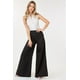 thumbnail image 3 of Pantalones Acampanados de Cintura Alta y Pierna Ancha Negros M, 3 of 4