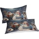 thumbnail image 3 of Funda nórdica de 3 piezas con diseño de Papá Noel, juego de ropa de cama 3D, funda de edredón de microfibra suave, con fundas de almohada, con cremallera para adultos Teena, 3 of 3