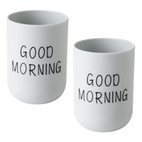 Magideal - 2 Piezas De Soporte De Cepillo De Dientes Eléctrico Organizador De Baño 330Ml Taza De Lavado Portátil Soporte De Pasta De Dientes Para Regalos De Baño Azul Claro