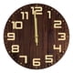 thumbnail image 2 of Reloj De Pared De Madera Colgante, Reloj Silencioso Rústico Para El Hogar, Sala De Estar, Oficina, 2 of 5