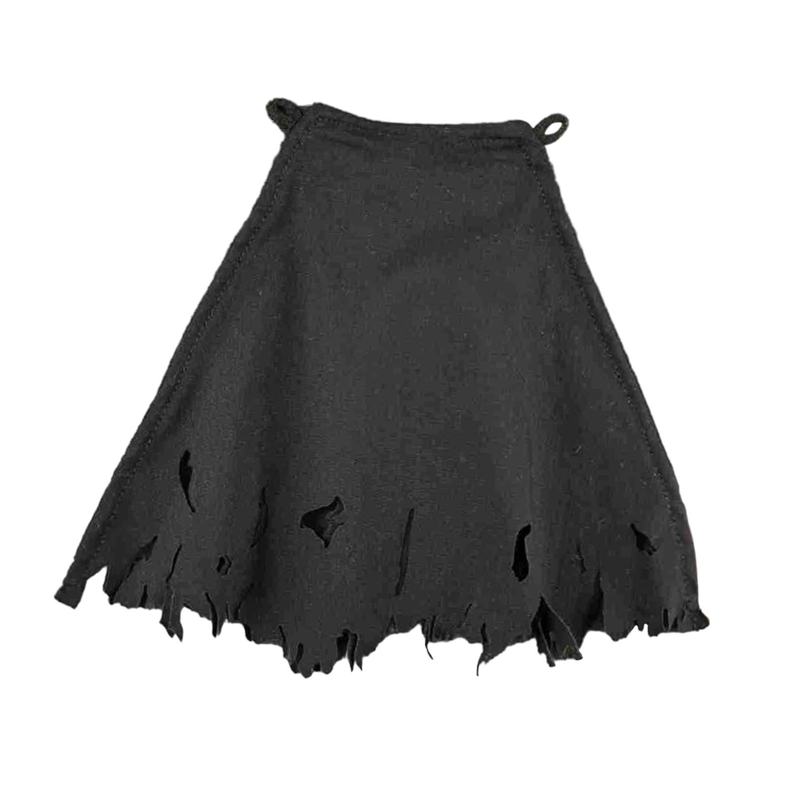 Magideal - Capa A Escala 1/12, Capa Para Figura, Modelo De Tela, Ropa De Muñeca En Miniatura Elegante Para Figura De Acción De 6 Pulgadas Y Accesorios De Muñeca Negro