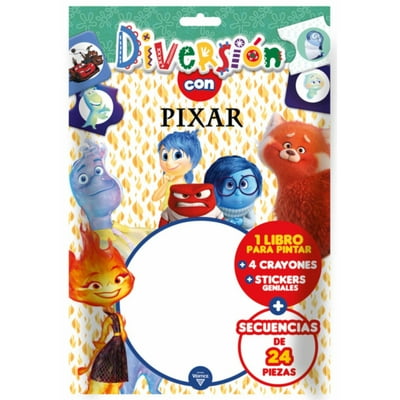 Libro Para Pintar + 4 Crayones + Secuencia De Piezas Disney Vertice