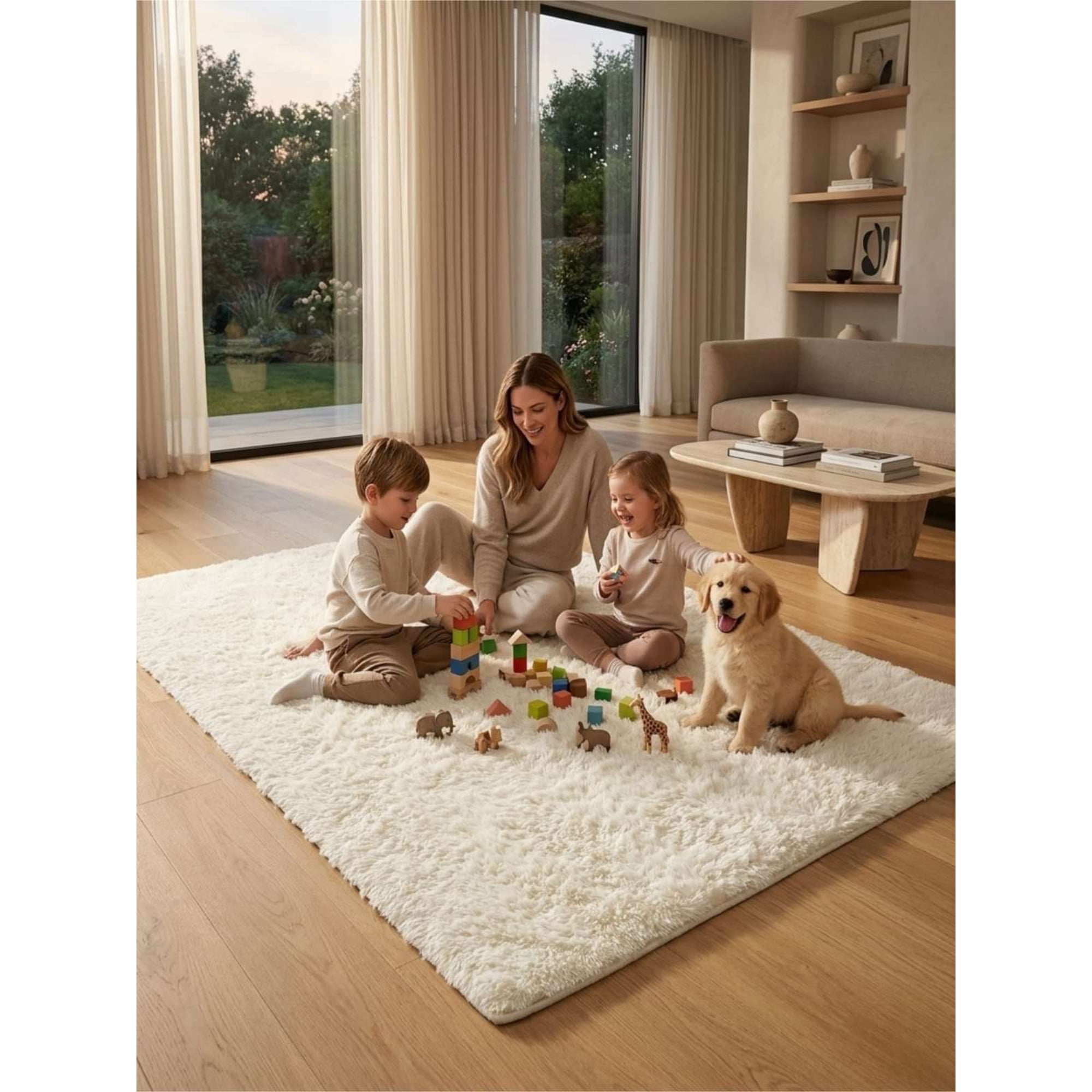 Todo Para El Hogar - Alfombras Pelo Largo Tamaño 150x200 Cm Super Suave